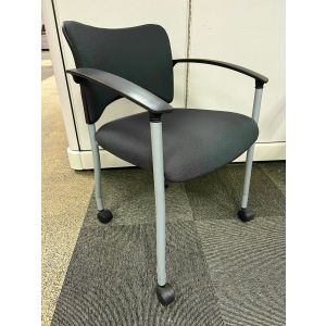 Teknion Amicus Chair with Wheels (Dark Grey)