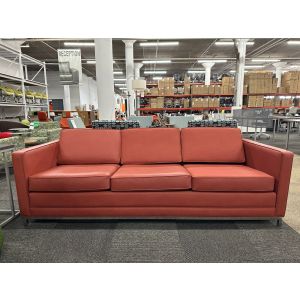 Teknion Tux 3 Seat Sofa (Red/Chrome)