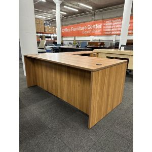 Offices to Go L Shape Desk (Autumn Walnut)