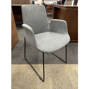 Grey Fabric Armchair (Grey/Black)