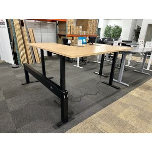 NEW OFCHite Height Adjustable L-Shaped Desk
