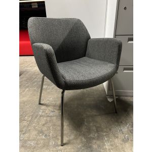 Steelcase Bindu Mid Back Guest Chair (Grey/Chrome)