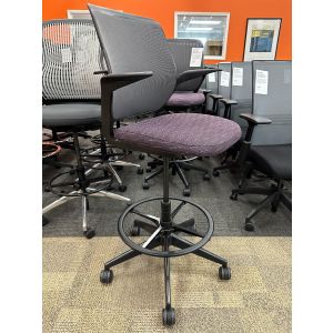 Steelcase Cobi Task Stool Chair (Purple/Black)