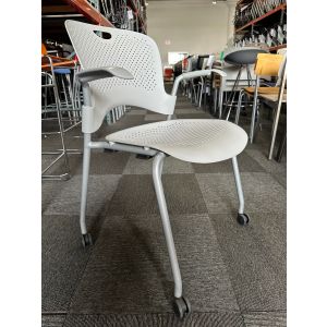 Herman Miller Caper Stacking Chair (Grey/Silver)