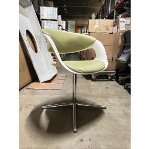 Steelcase Lox Contemporary Swivel Chair (Green/Chrome)