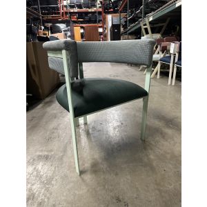 Metal Frame Arm Chair (Blue)