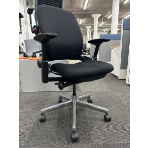 Renewed Steelcase Leap V2 Task Chair, Chrome Base