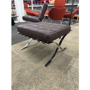 Replica Barcelona Footstool (Brown/Chrome)