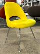 Knoll Saarinen Executive Side Chair (Yellow Suede/Chrome)