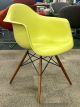 Herman Miller Eames Molded Plastic ArmChair (Chartreuse/Walnut)