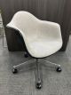 Herman Miller Eames Molded Upholstered Arm Chair with Task Base