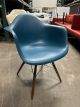 Herman Miller Eames Molded Plastic Armchair (Blue Gree/Walnut)