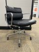 Vintage Herman Miller Eames Soft Pad Aluminum Leather Chair (Black/Chrome)